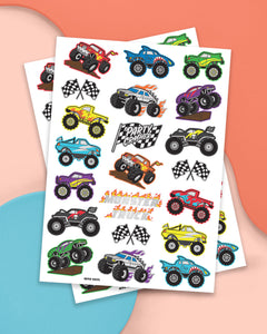 Monster Truck Tats - 42 foil temporary tattoos