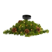 Festive Holiday Mixed Floral Arrangement in Pot