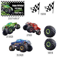 Monster Truck Happy Birthday Yard Cards 8 piece set