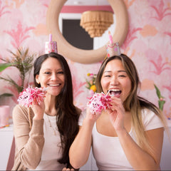 Pop of Pink Confetti Party Blowers (6 ct)