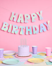HBD Banner - iridescent foil banner