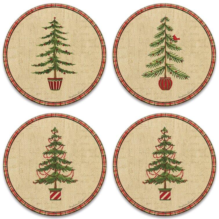 Natural Christmas Coaster (Set of 4)