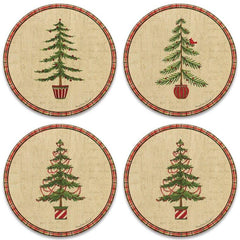 Natural Christmas Coaster (Set of 4)
