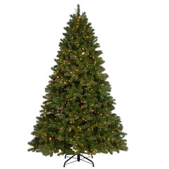 7.5 ft Downswept Douglas Fir Pre-Lit Christmas Tree, 3000 Dual Color Cosmic LEDs