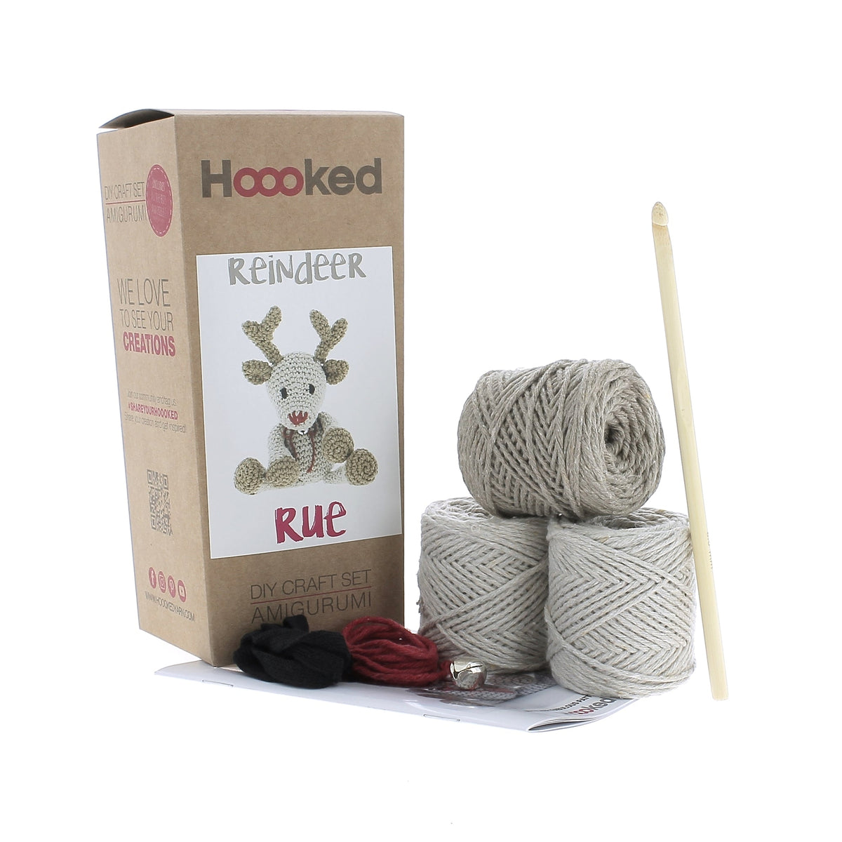 DIY Crochet Kit Reindeer Rue - Biscuit