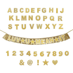 Customizable Gold Fringe Reusable Party Banner