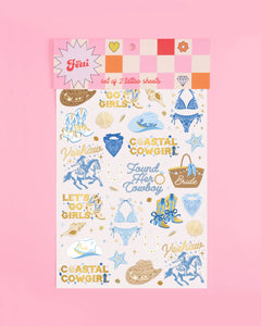 Coastal Cowgirl Tats - 54 temporary tattoos