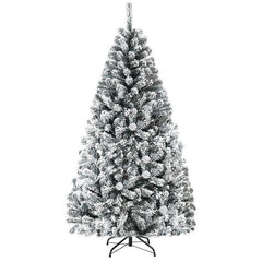 Snow-Flocked Artificial Christmas Tree, 340 Branch Tips