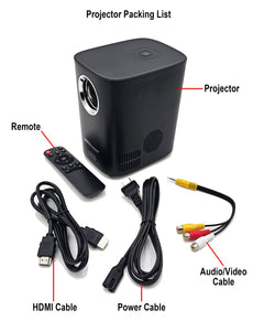 HoliScapes® USB Projector Kit - Creepy Clowns + Projector + 48" x 72" Projection Screen