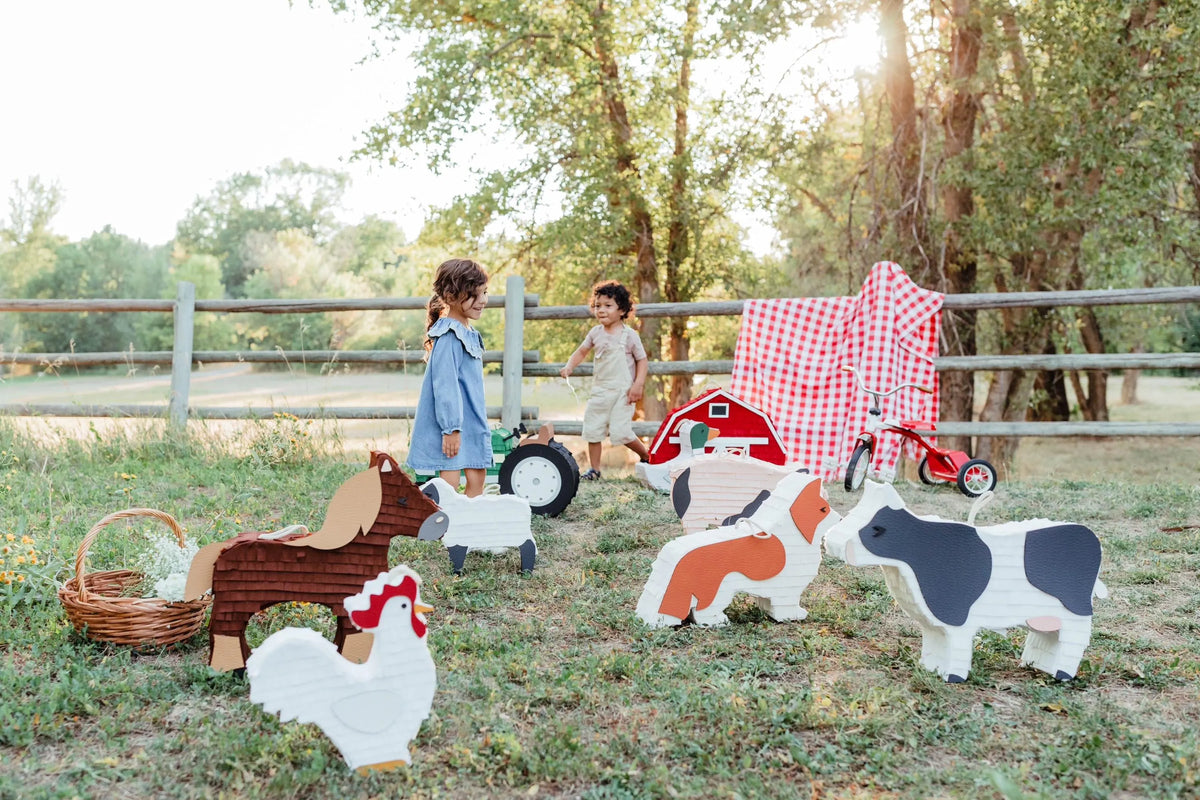 🐓 Farm Friends Rooster Piñata – Handcrafted Barnyard Party Decor for Birthdays, Baby Showers & Animal-Themed Celebrations