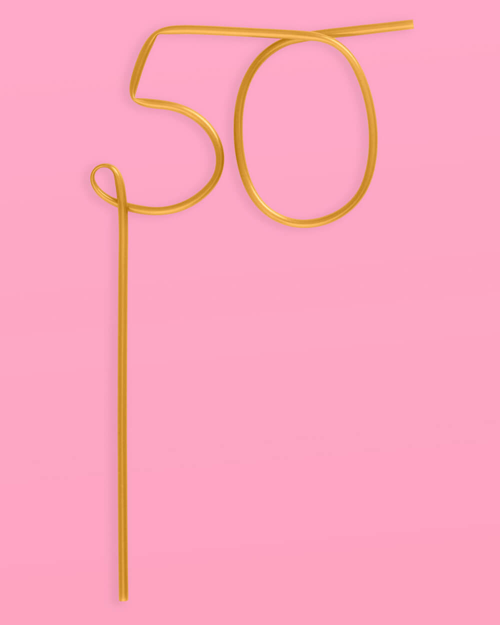 Half Way There Straw - XL gold 50 straw