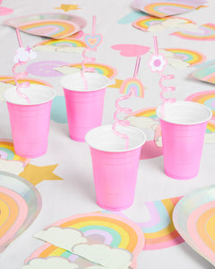 Rainbow Straws - 16 reusable straws