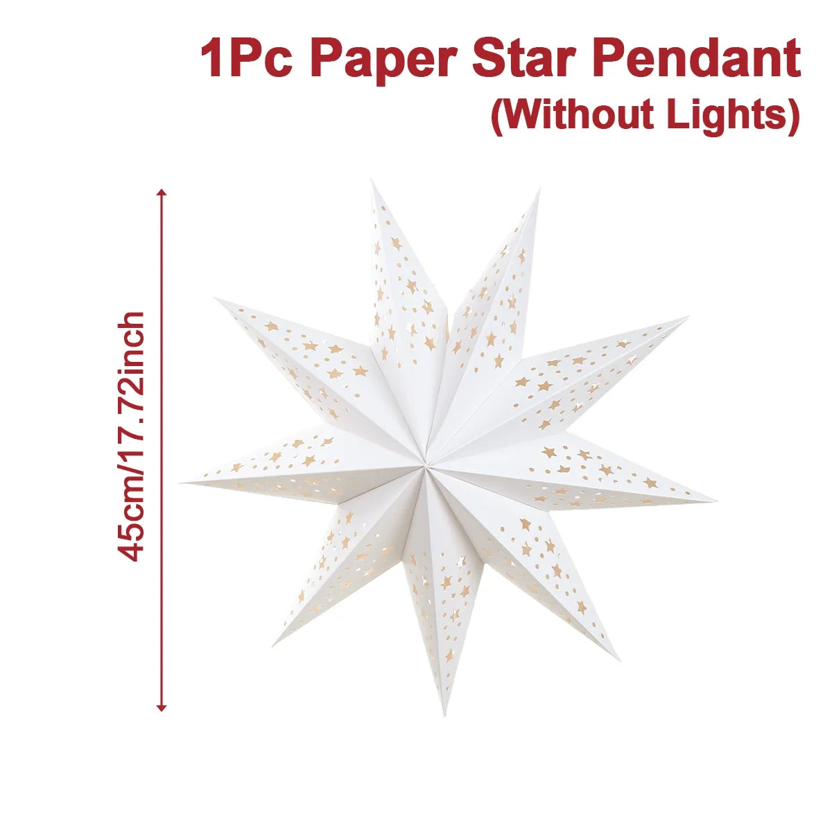 Christmas Paper Star Pendant Merry Christmas Decorations for Home 2025 Navidad Xmas Tree Hanging Lampshades Ornament New Year