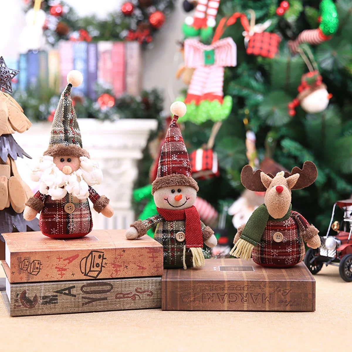 Santa Claus Doll Chirstmas Decorations Home 2025 Decor Table Elk Doll Christmas Ornaments Xmas Navidad Gifts Happy New Year 2026
