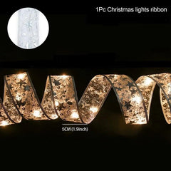 Christmas Ribbon Fairy Light String