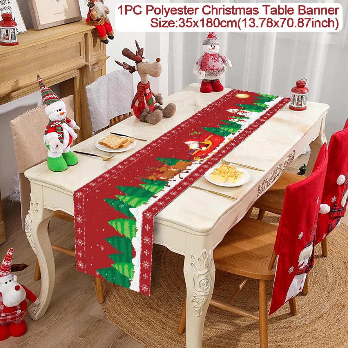 Christmas Decorative Table Runners, 12 Designs