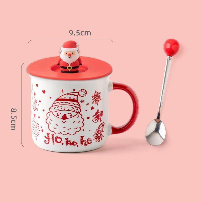 350 ml Christmas Ceramic Mug, Single or 3-Piece Set