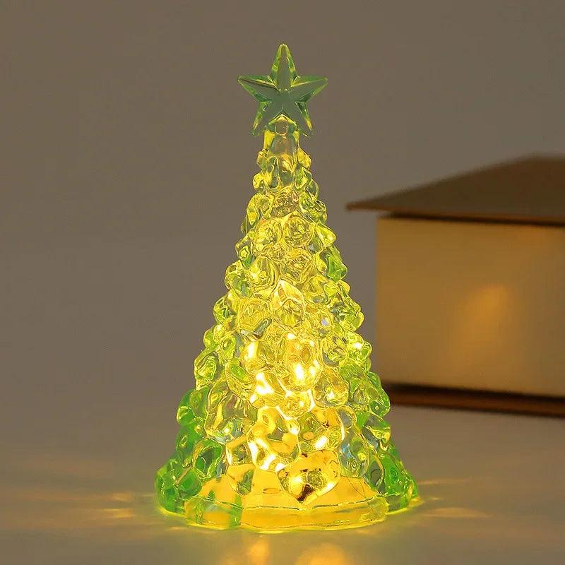 4.1 in LED Crystal Christmas Tree Night Light