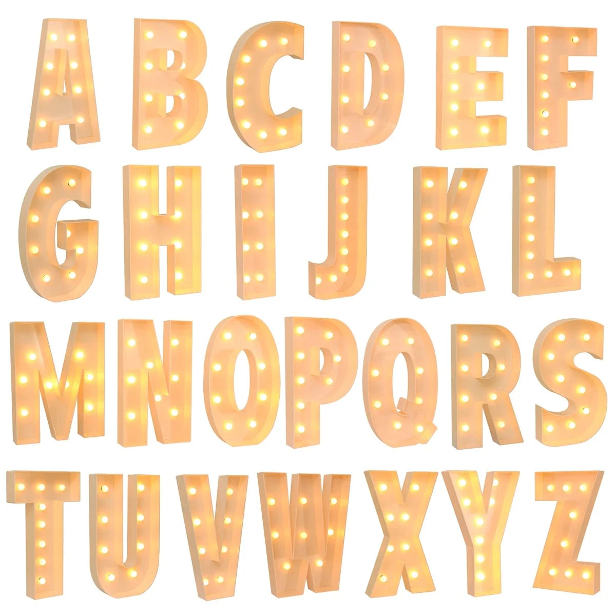 91.5CM Giant Letter Led Light Frame Box Baby Shower 1st Birthday Wedding Party Decor Christmas DIY Name Balloon Filling Box