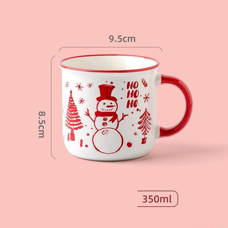 350 ml Christmas Ceramic Mug, Single or 3-Piece Set