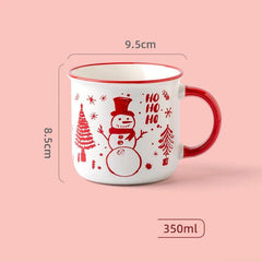 350 ml Christmas Ceramic Mug, Single or 3-Piece Set