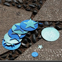 3-Piece Blue & Silver Star Garland Set, 13 ft Each