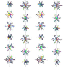 Glitter 3D Snowflake Christmas Ornament