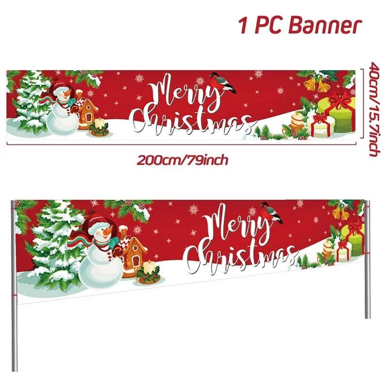 Merry Christmas Outdoor Banners, 44 Designs