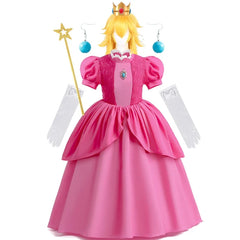 Girls Princess Peach Cosplay Dress