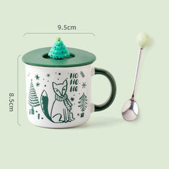 350 ml Christmas Ceramic Mug, Single or 3-Piece Set