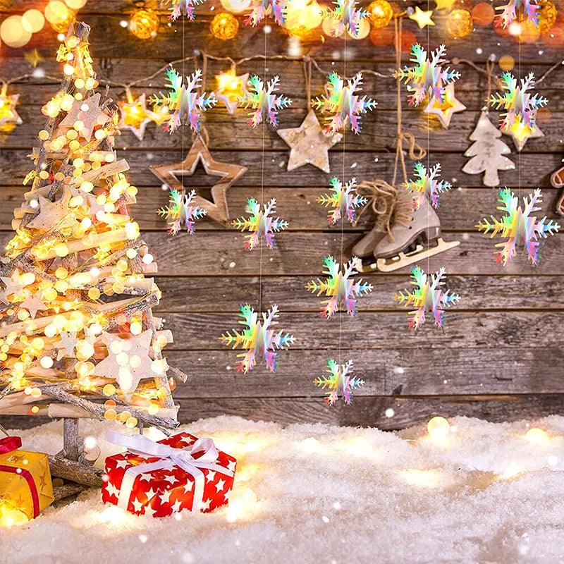 Glitter 3D Snowflake Christmas Ornament
