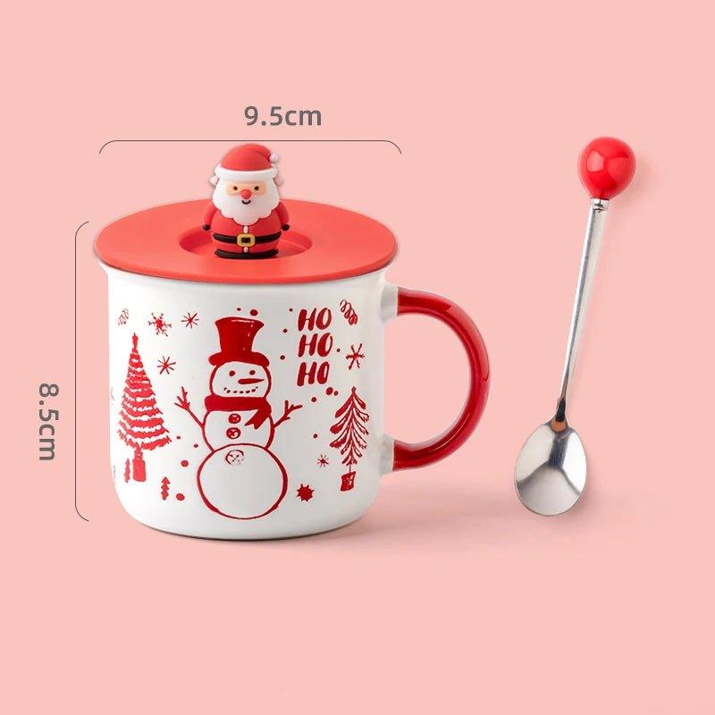 350 ml Christmas Ceramic Mug, Single or 3-Piece Set