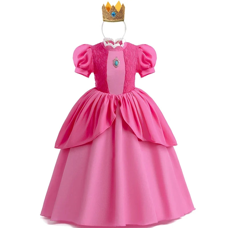 Girls Princess Peach Cosplay Dress
