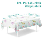 Marine Organism Printed Tablecloth Underwater World Birthday Party Decoration Kid Under the Sea Ocean Party Supplies Table Cloth