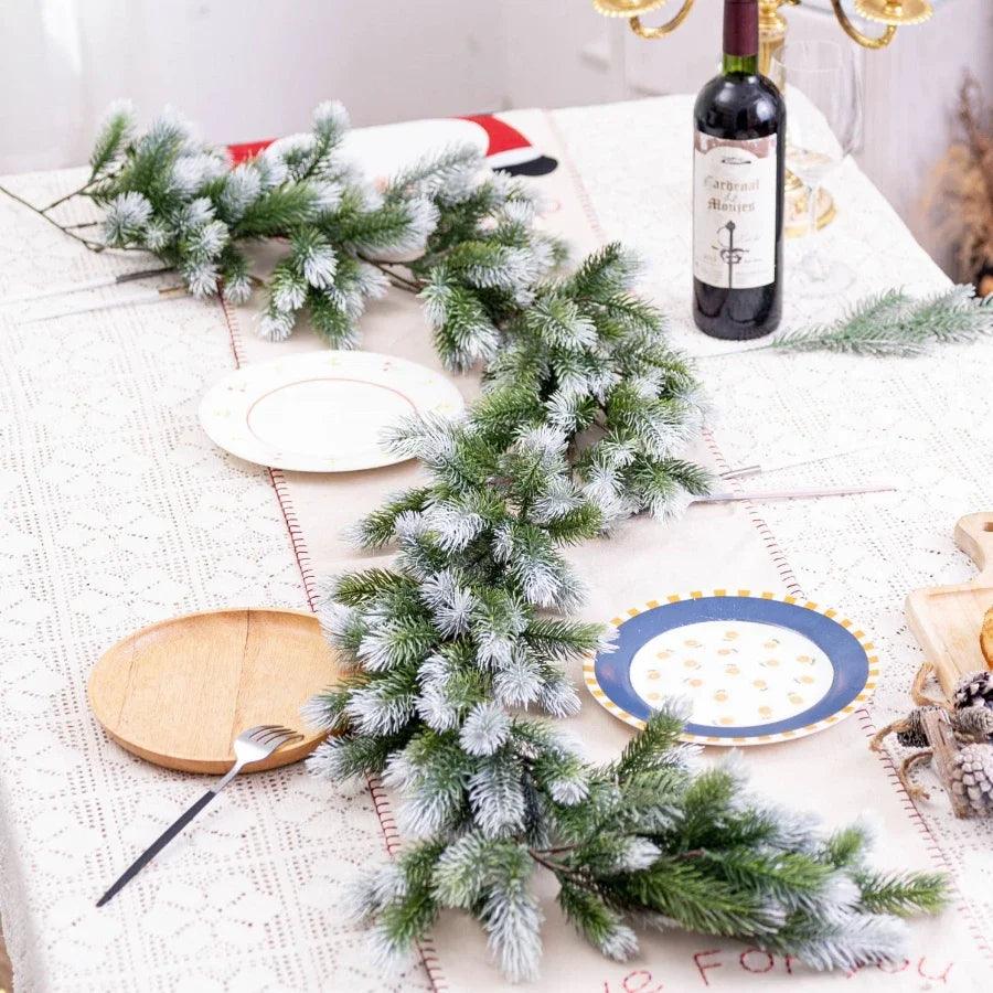 Christmas Pine Vine Garland with LED Decor