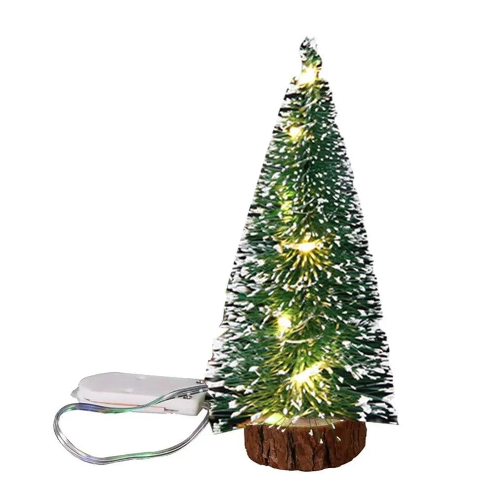 Lighted Mini Snowy Christmas Trees, 15 to 30 cm