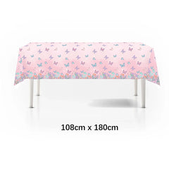 Butterfly Fairy Birthday Party Tableware Set – Pink Disposable Plates, Cups, Napkins & Tablecloth | Girls Party Decorations & Supplies