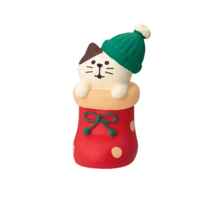 Christmas Resin Ornaments Home Scenes Trendy Toys Figurines Decorations ZAKKA Dolls Cats 2025 Small Ornaments