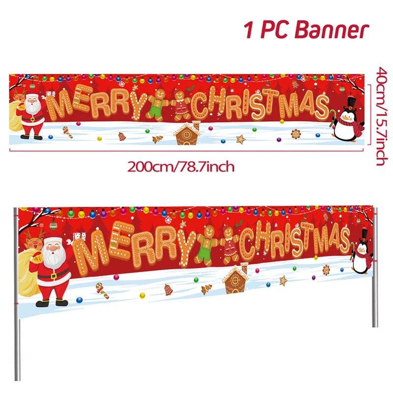 Merry Christmas Outdoor Banners, 44 Designs