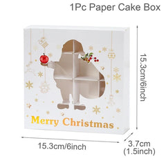 Christmas Cookie Box Candy Packaging Box Merry Christmas Decoration For Home 2025 Navidad Noel Xmas Tree Ornament Decor New Year