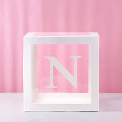First Birthday Balloon Boxes For Party Decorations 1st Birthday Balloon Blocks Decor with ONE Letter Boy Girl Baby Shower Decor