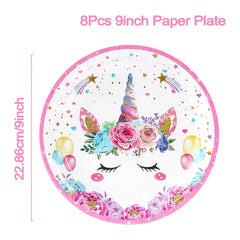 Rainbow Unicorn PE Tablecloth Happy Unicorn Theme Birthday Party Decorations Kids Favors Table Cover Girls Baby Shower Supplies