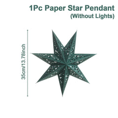 Christmas Paper Star Pendant Merry Christmas Decorations for Home 2025 Navidad Xmas Tree Hanging Lampshades Ornament New Year