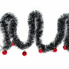 2 m Christmas Garland with Bow & Ball Designs