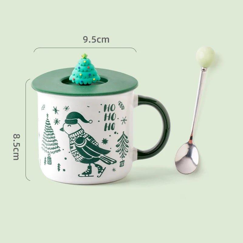 350 ml Christmas Ceramic Mug, Single or 3-Piece Set