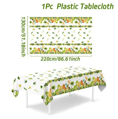 Dinosaur Birthday Disposable Tablecloth Birthday Party Decoration Kids Boy Baby Shower Jungle Dino Party Table Cover Supplies