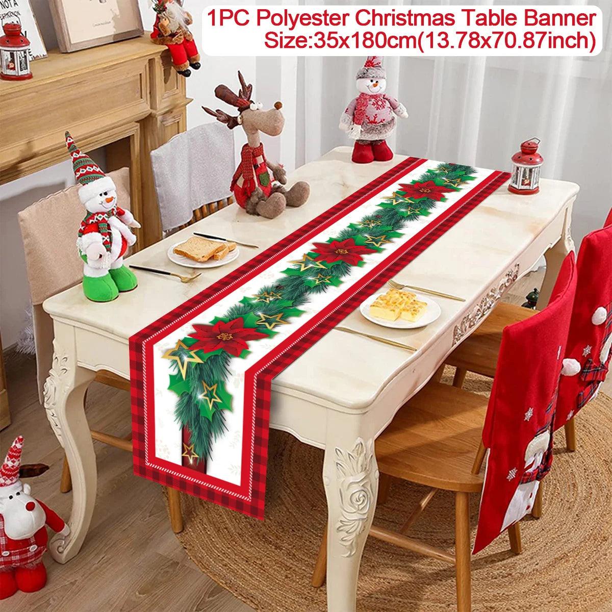 Christmas Decorative Table Runners, 12 Designs