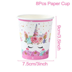 Unicorn Party Disposable Tablecloth Unicorn Birthday Party Decoration Girl Disposable Tableware Tablecloth Girls Baby Shower