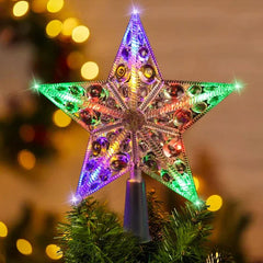 17 cm Battery-Powered Lighted Christmas Star Tree Topper