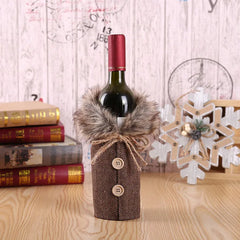 Christmas Wine Bottle Cover Merry Christmas Decorations For Home 2024 Christmas Ornament Xmas Navidad Natal Gifts New Year 2025